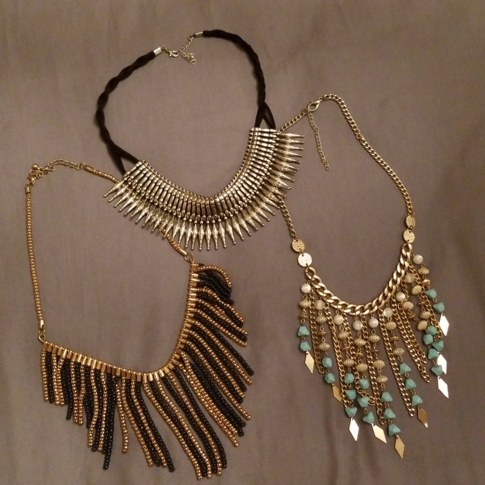 Bundle of 3 statement necklaces